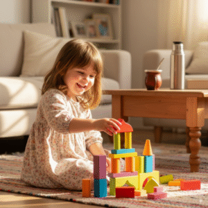 Niña jugando con Bloques Persia