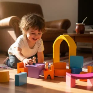 Niño jugando con Cabaña