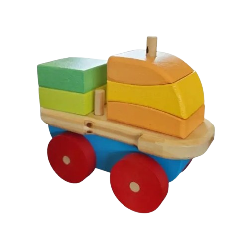 Camión de madera que ayuda a los chicos a jugar con creatividad.