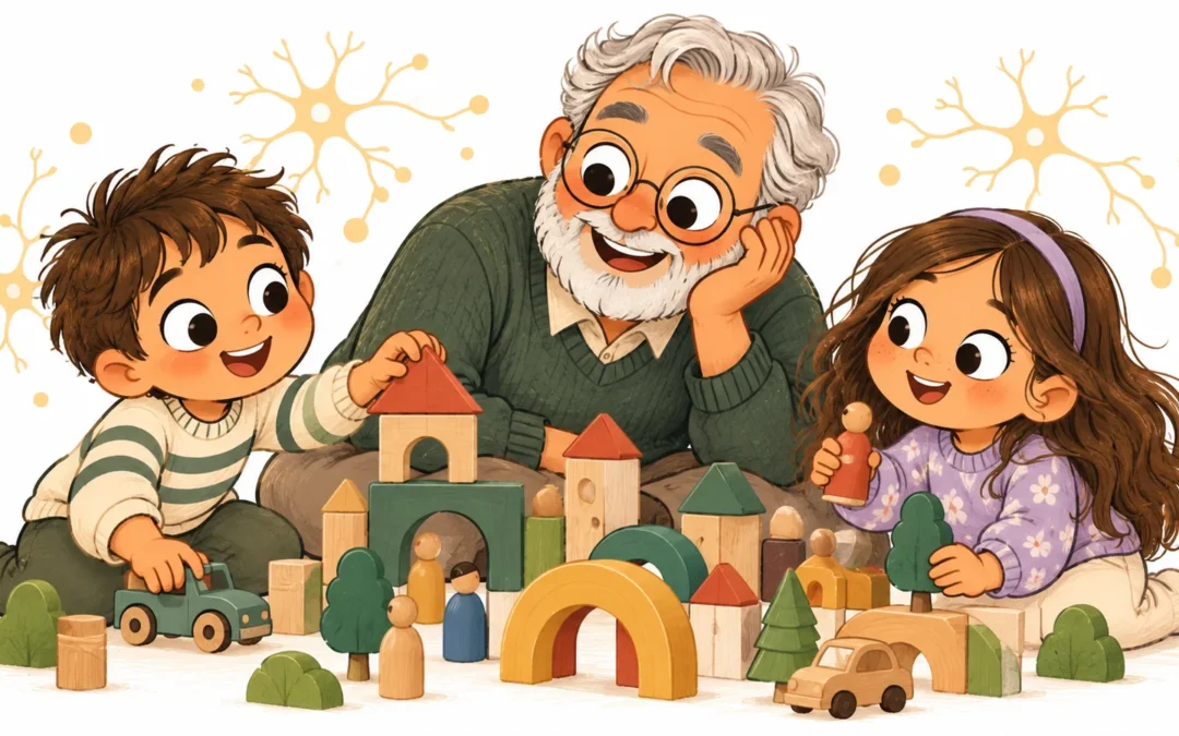 Cómo el juego libre con juguetes de madera fortalece el cerebro de tu hijo o hija