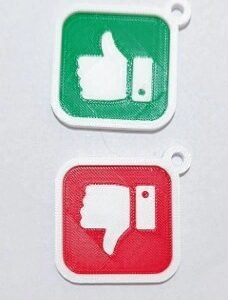 Llavero comunicador con pulgar